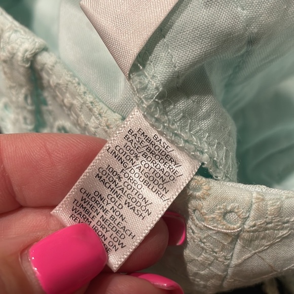 NWT ANNE TAYLOR LOFT The Riviera Shorts eyelet lace mint green size 4 - Picture 11 of 11